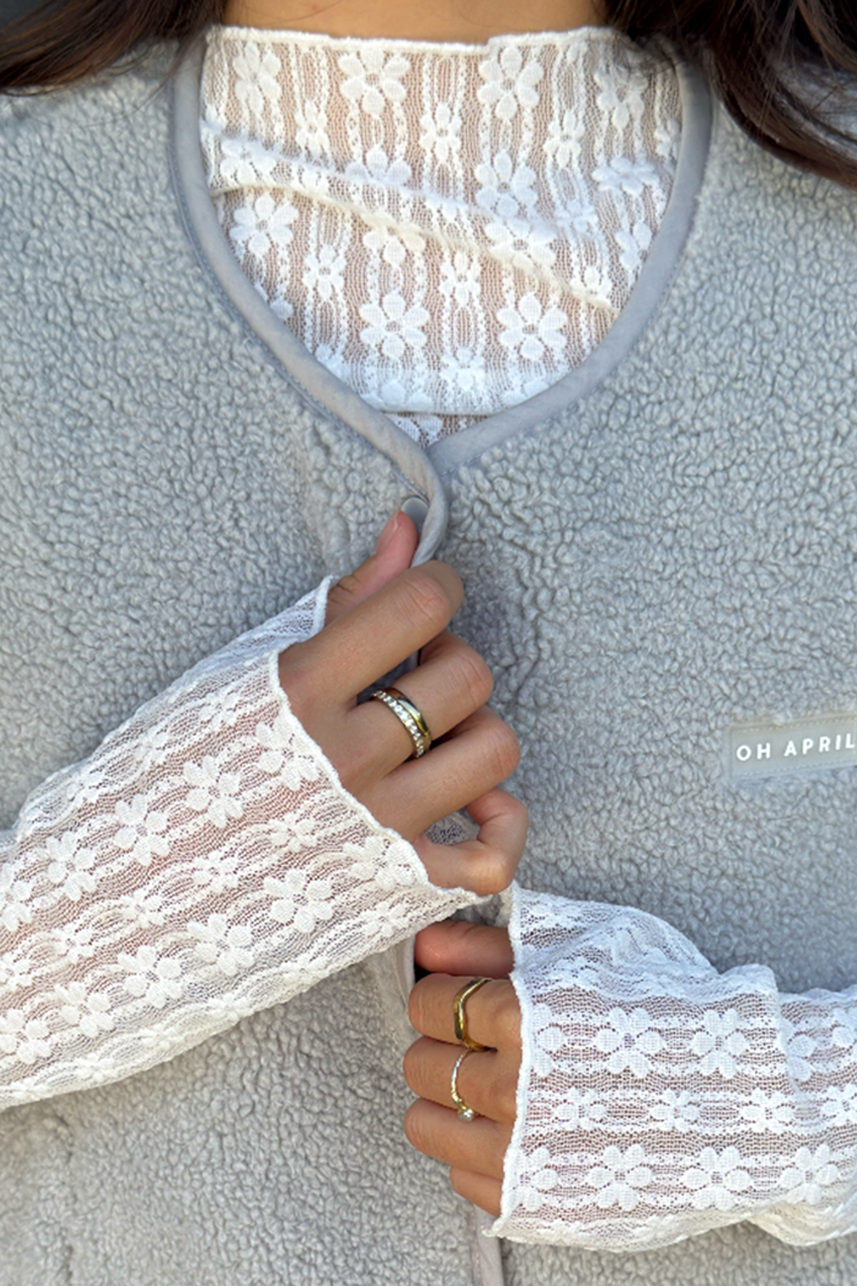 Zahara Lace Longsleeve Off White