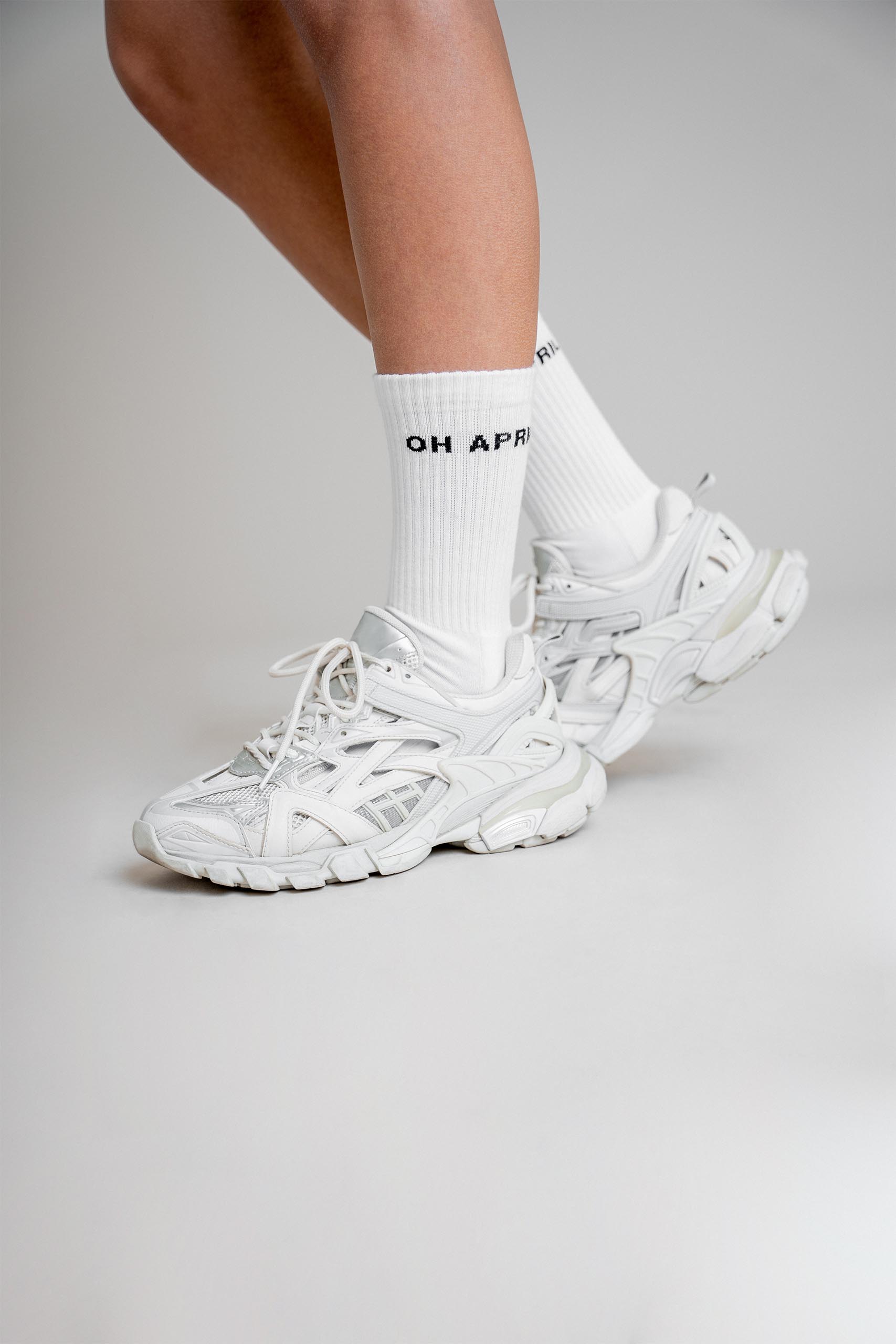 Steffi Socks OH APRIL White