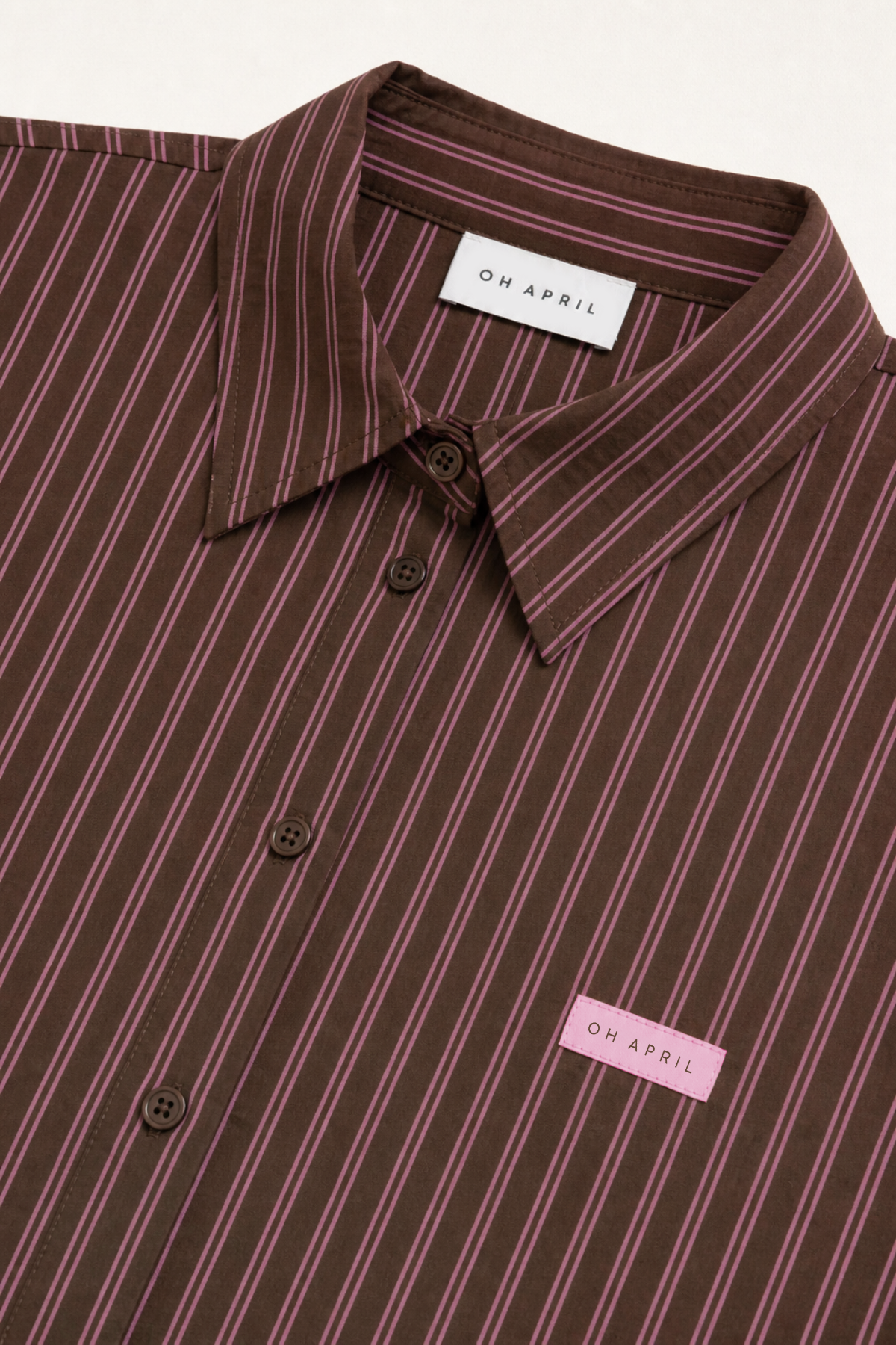 Alessa Blouse Dark Brown Stripe