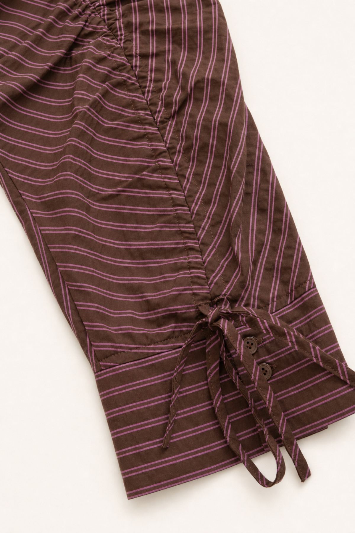 Alessa Blouse Dark Brown Stripe