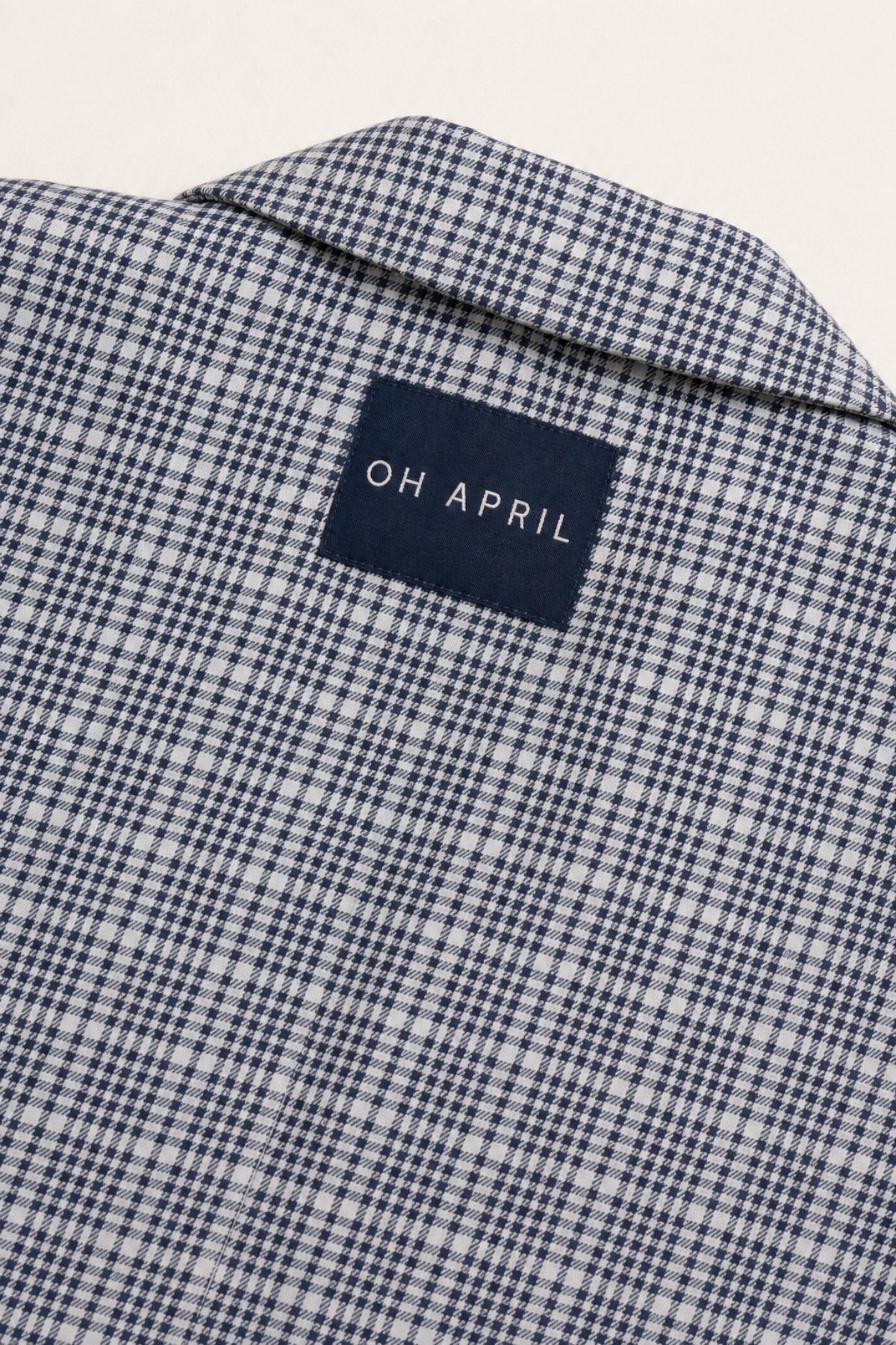 Isalie Asymmetric Blazer Navy Check