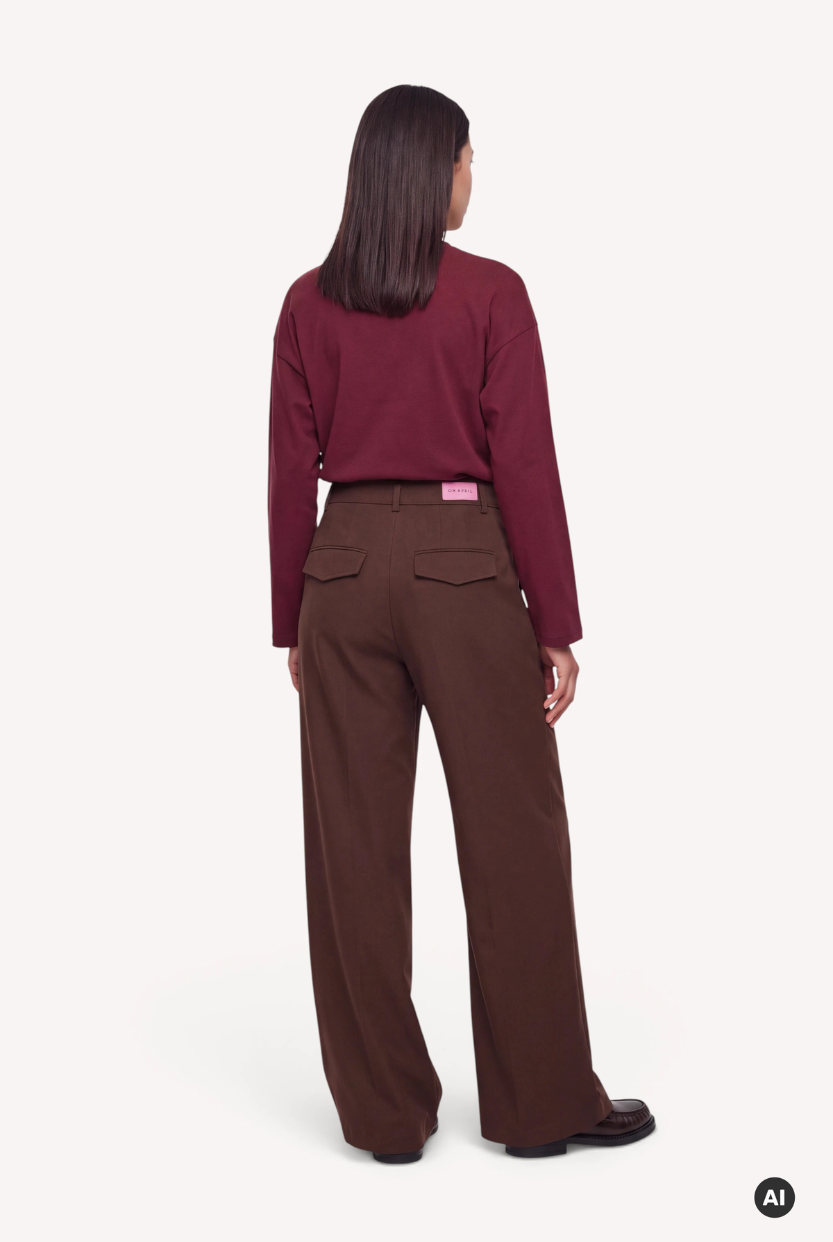 Jovie Pleated Trousers Dark Brown