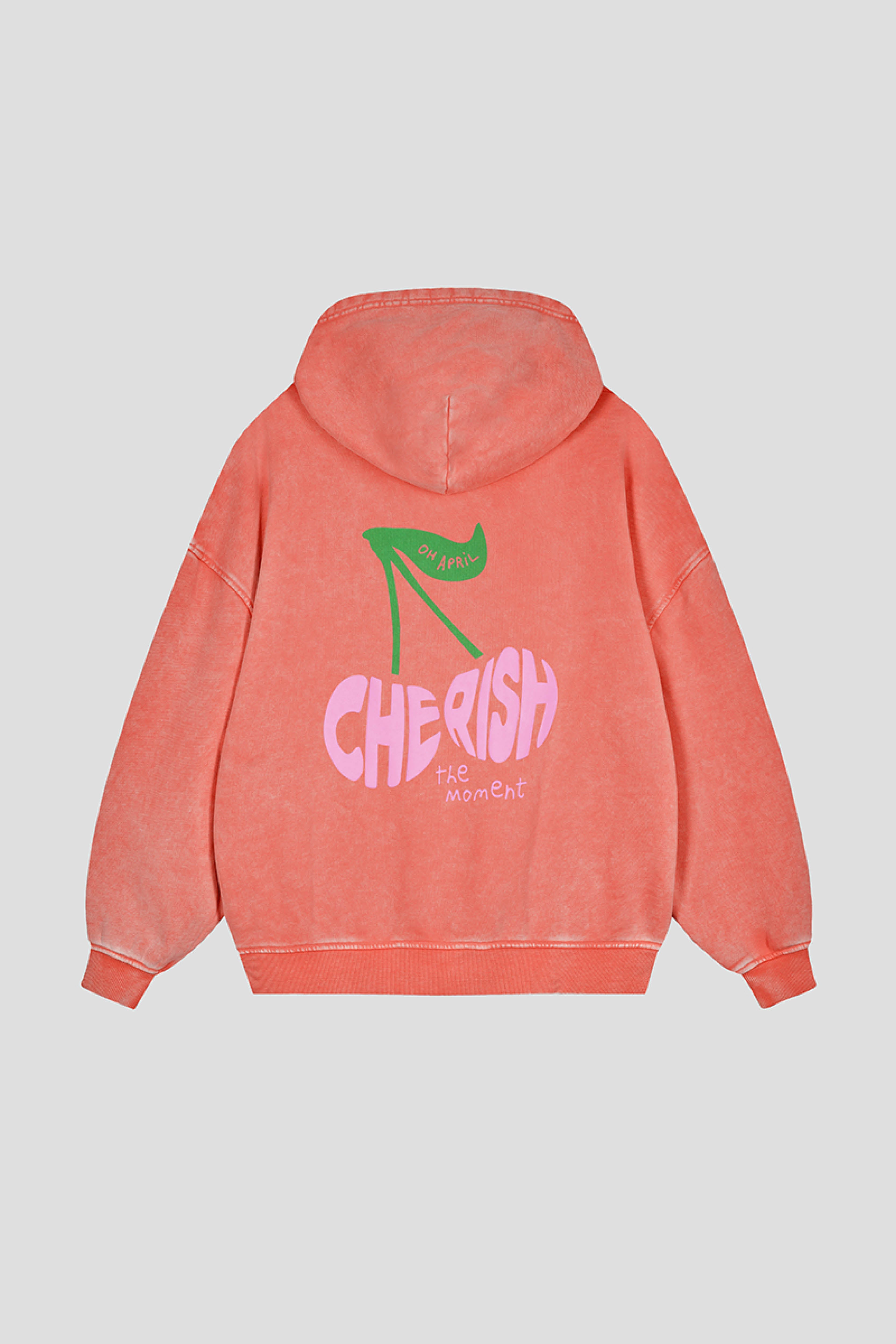 BF Hoodie Cherish Coral Acid