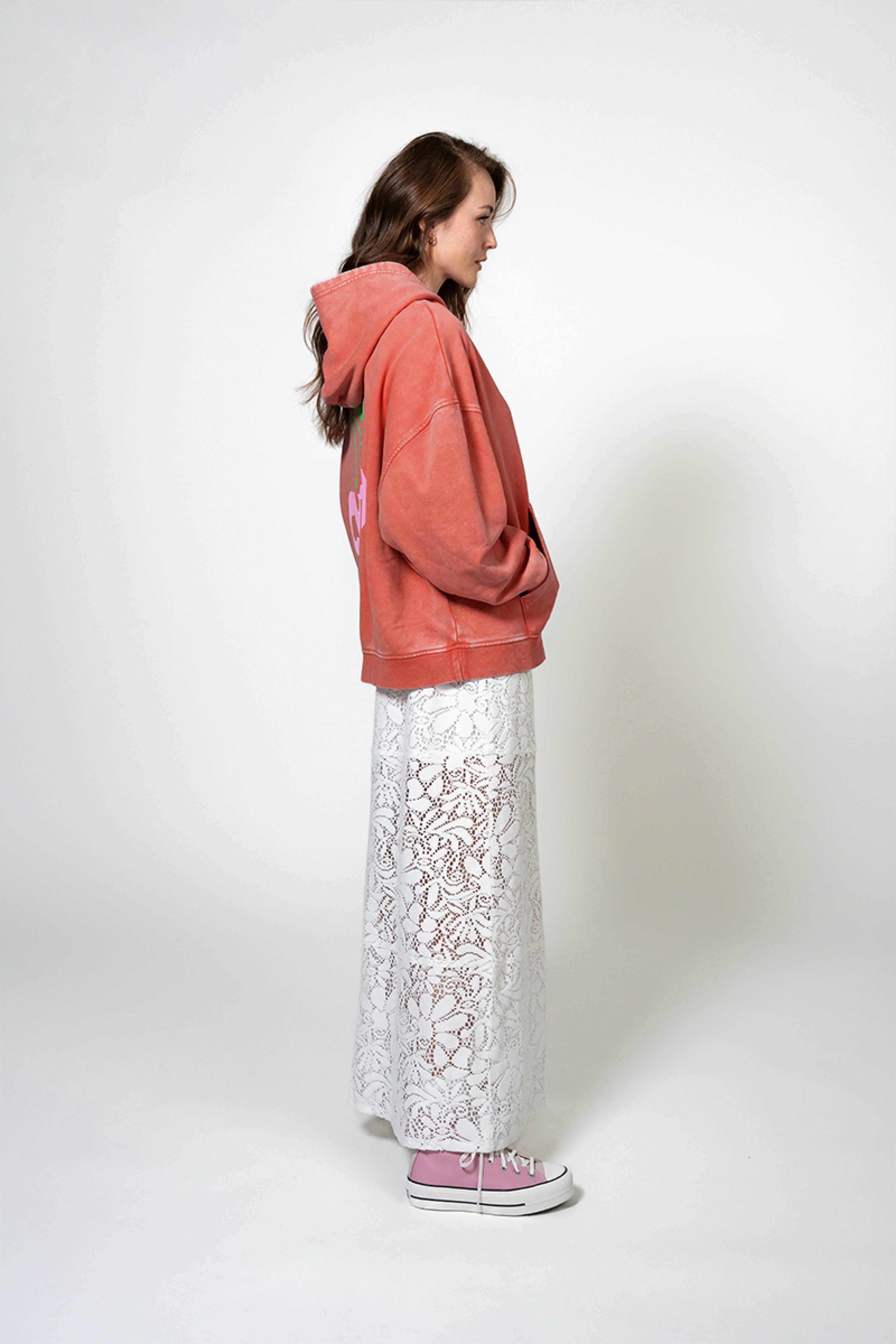 BF Hoodie Cherish Coral Acid