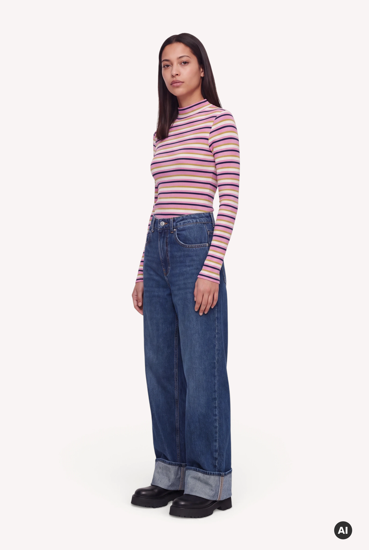 Louisa Denim Pants Denim Dark Blue