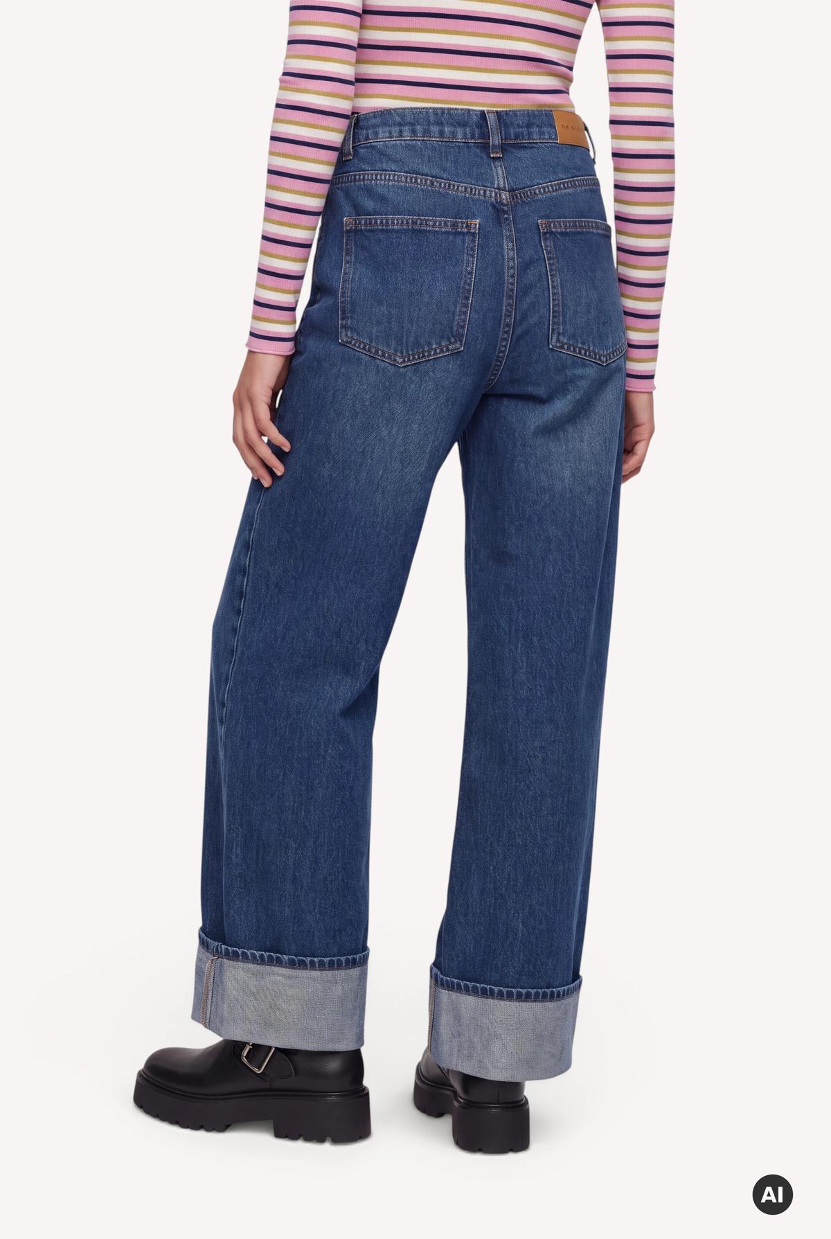 Louisa Denim Pants Denim Dark Blue