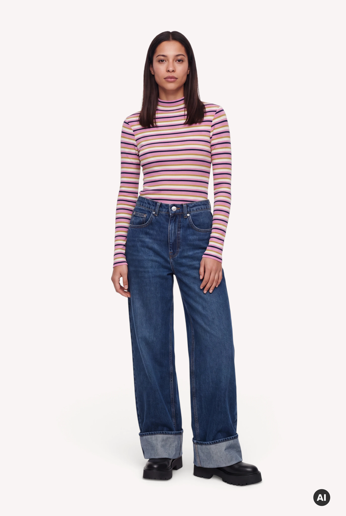 Louisa Denim Pants Denim Dark Blue