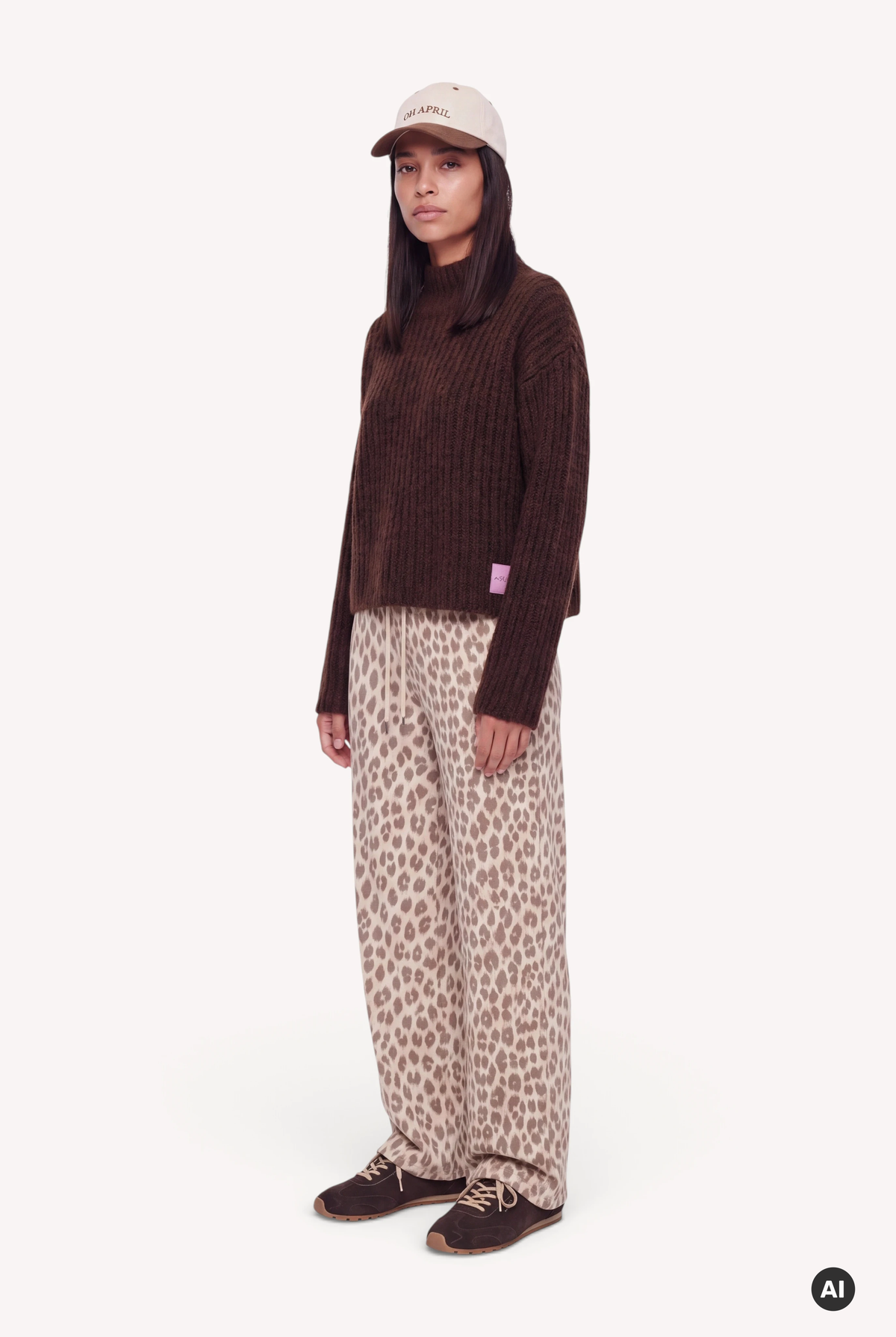 Louna Boxy Knit Jumper Dark Brown