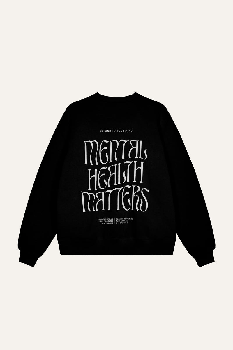 Oversized Sweater Black Mental Health