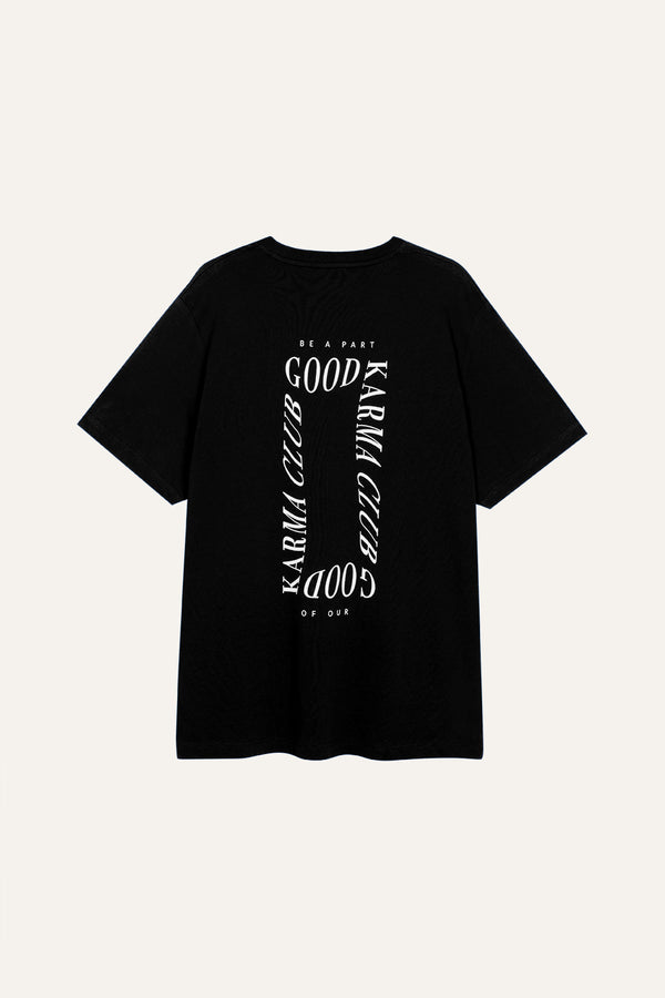 Boyfriend T-Shirt Black Good Karma Club
