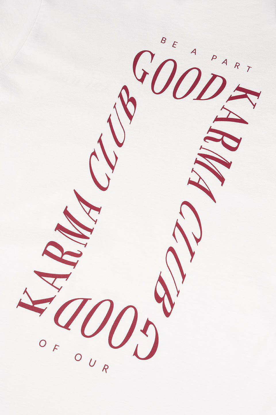 Boyfriend T-Shirt White/Berry Good Karma Club