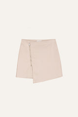 Avie Vegan Leather Mini Skirt Greige
