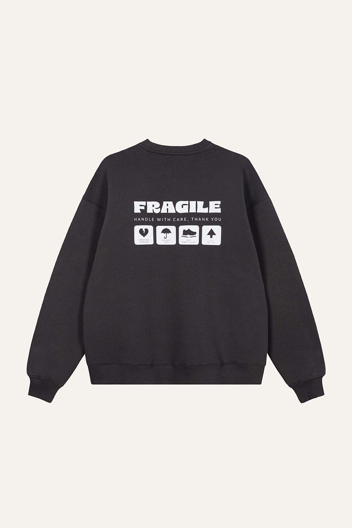 Oversized Sweater Dark Gray Fragile