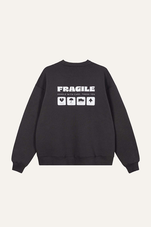 Oversized Sweater Dark Grey Fragile