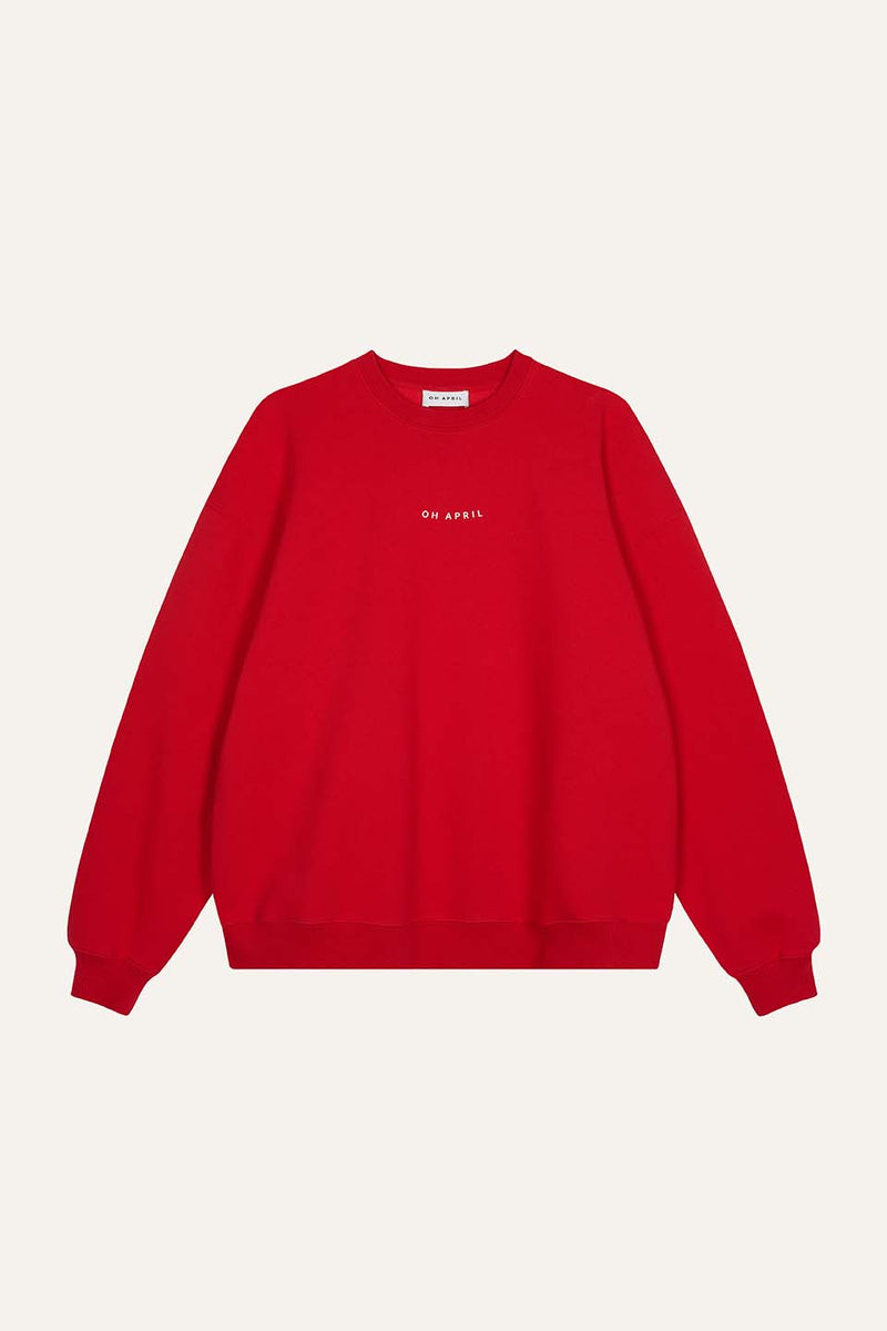 Oversized Sweater OH OH OH APRIL Red