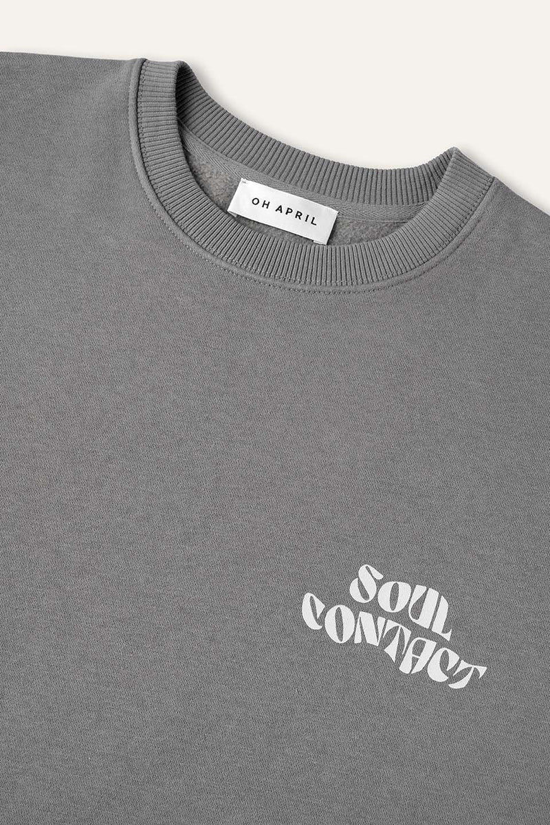 Oversized Sweater Soul Contact Smoked Grey