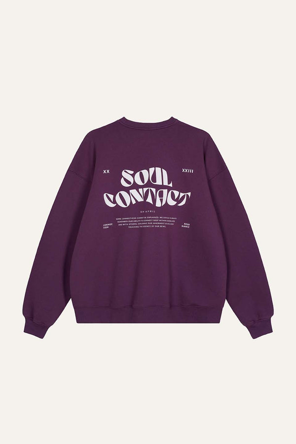Oversized Sweater Soul Contact Plum