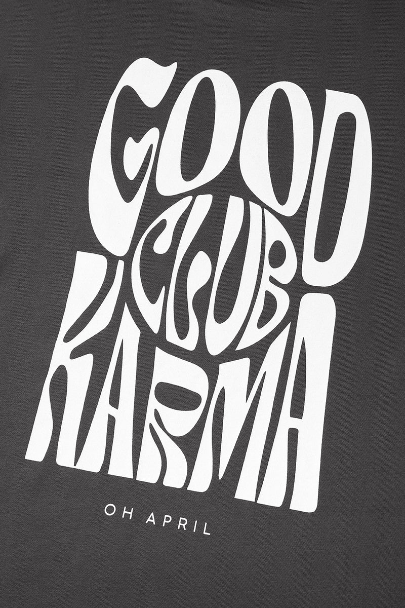 Boyfriend T-Shirt Anthracite Good Karma Club
