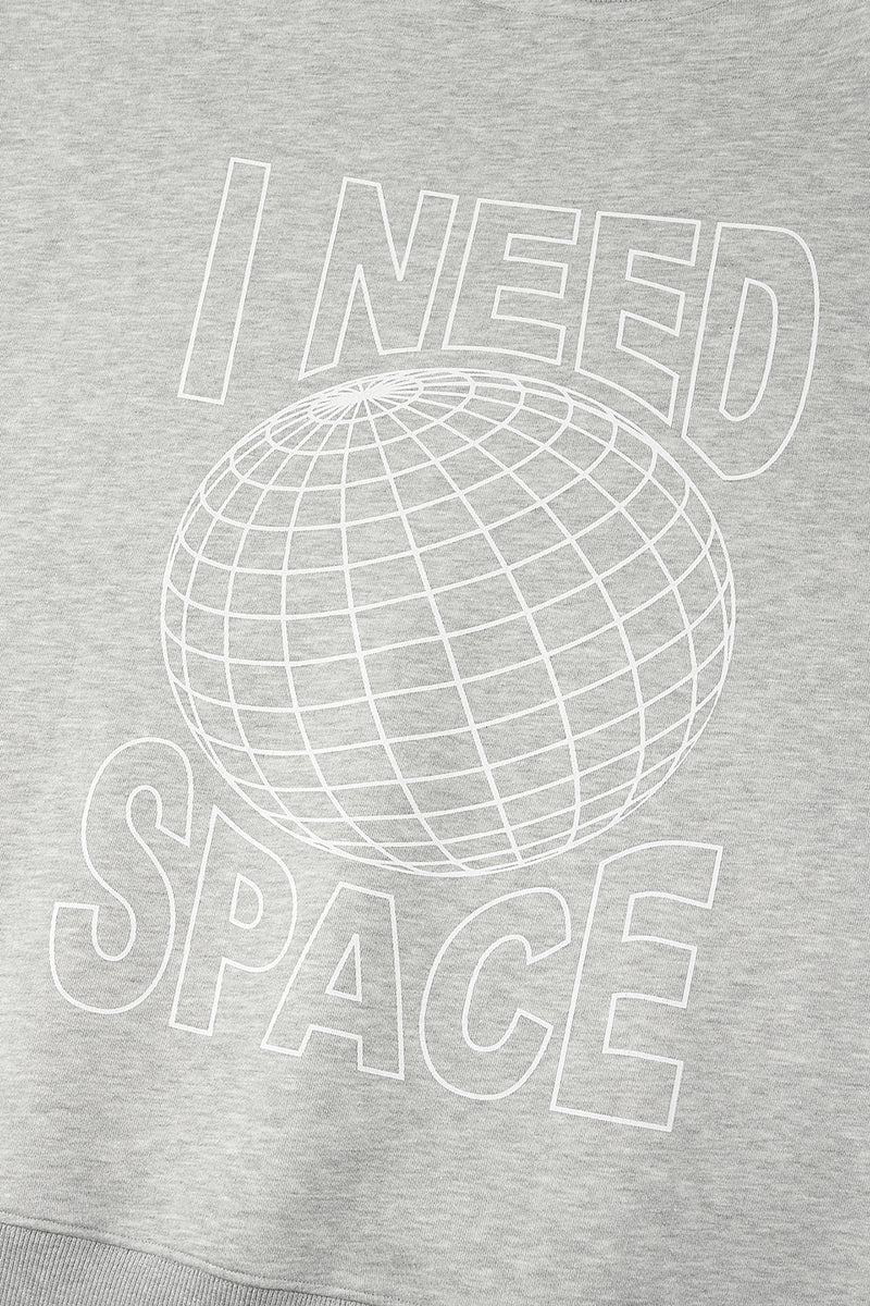 Oversized Sweater Grey Melange Space