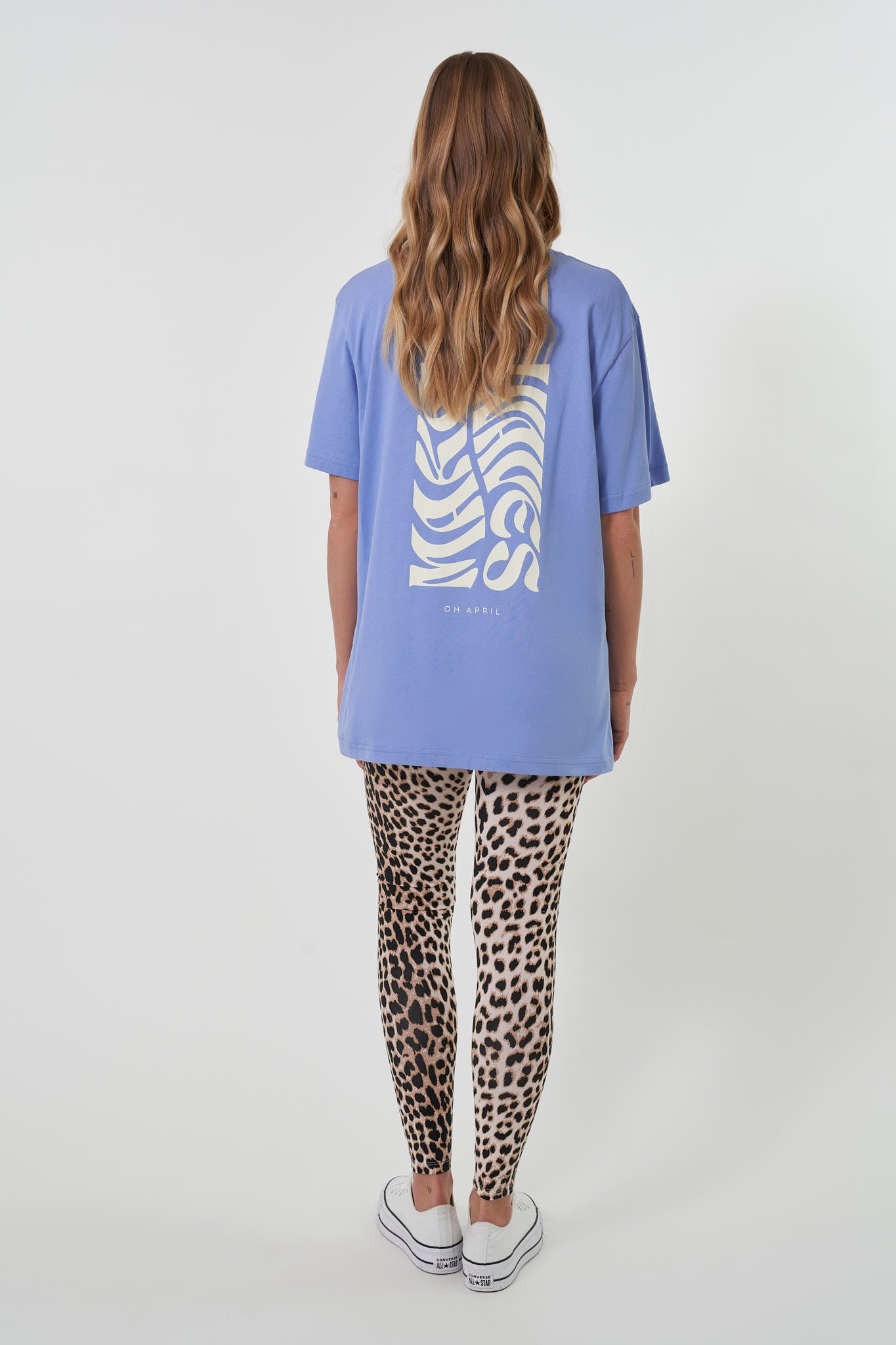 Boyfriend T-Shirt Soft Blue Waves