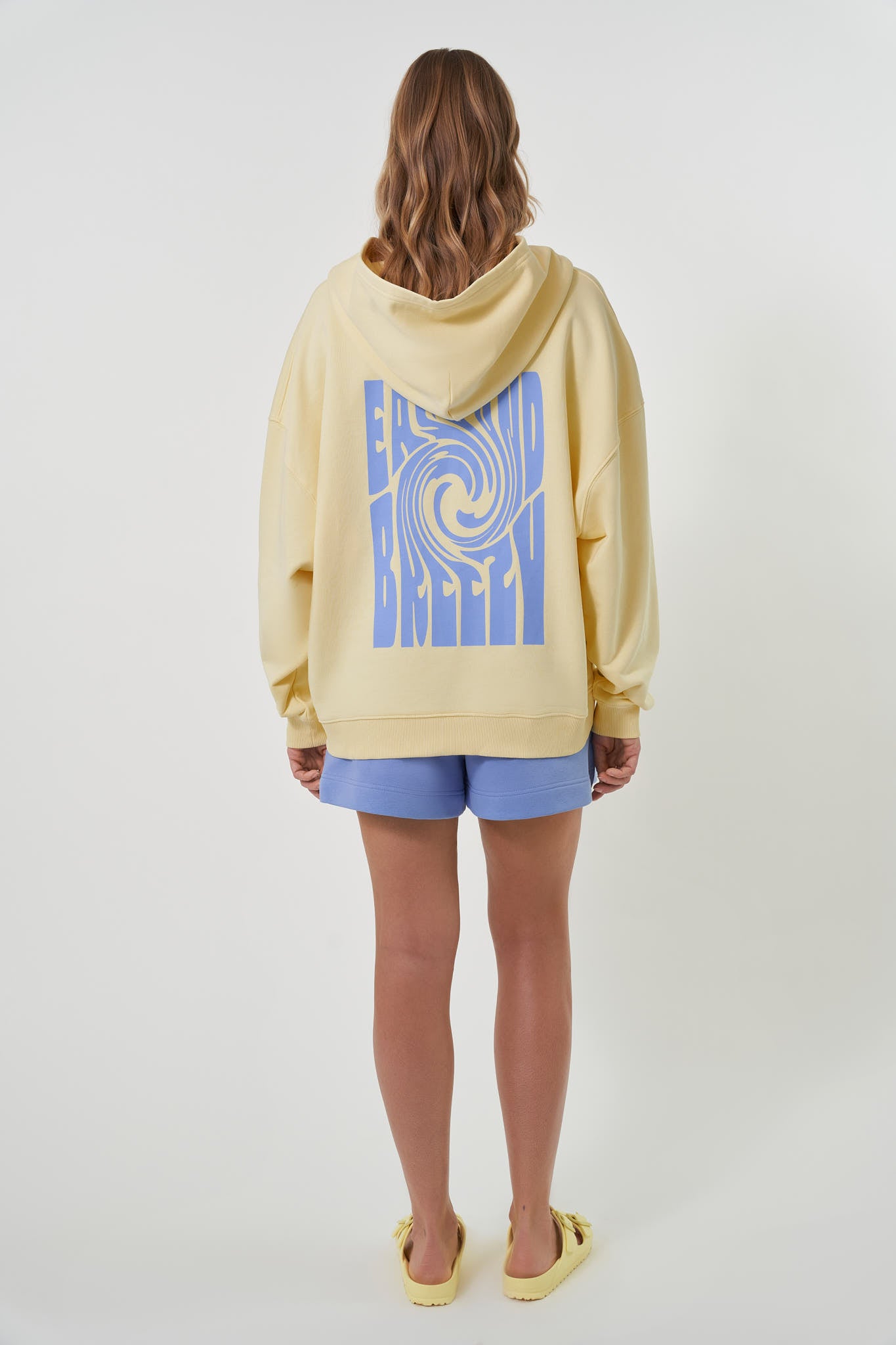 Zipper Hoodie Pastel Yellow Breezy