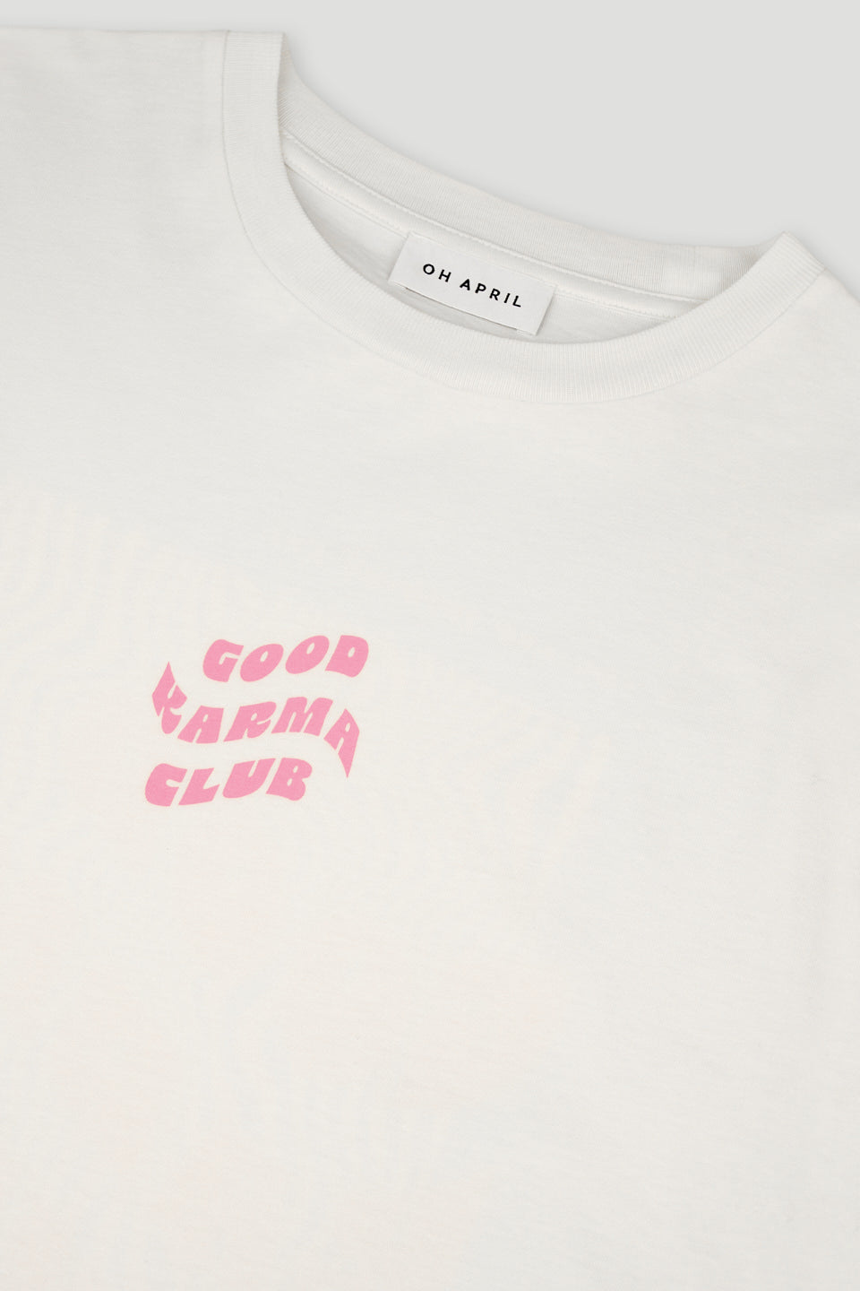 Boyfriend T-Shirt Off White/Blush Good Karma Club