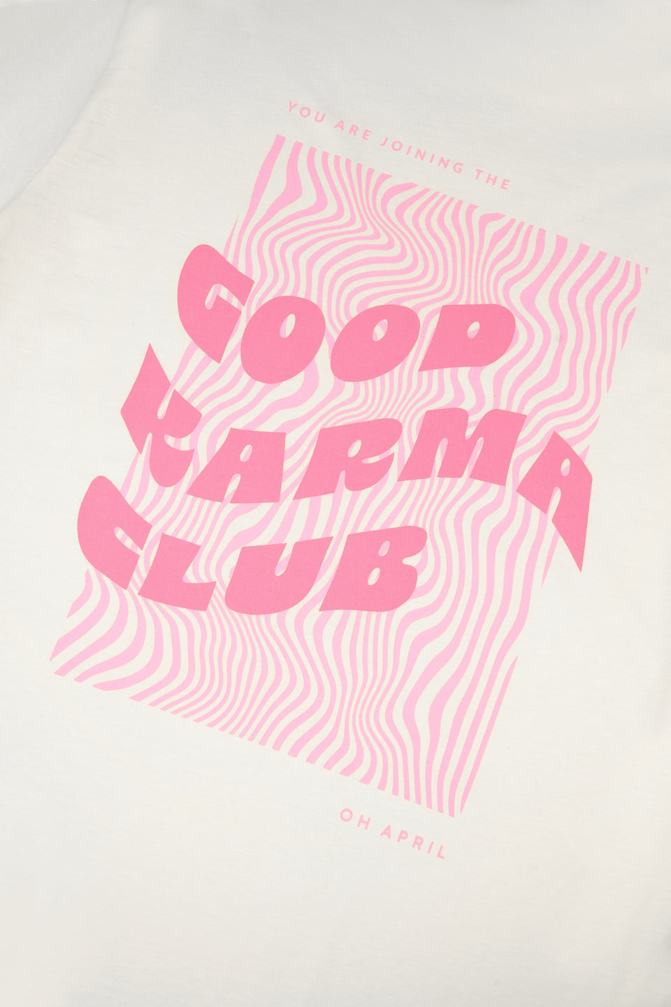 Boyfriend T-Shirt Off White/Blush Good Karma Club