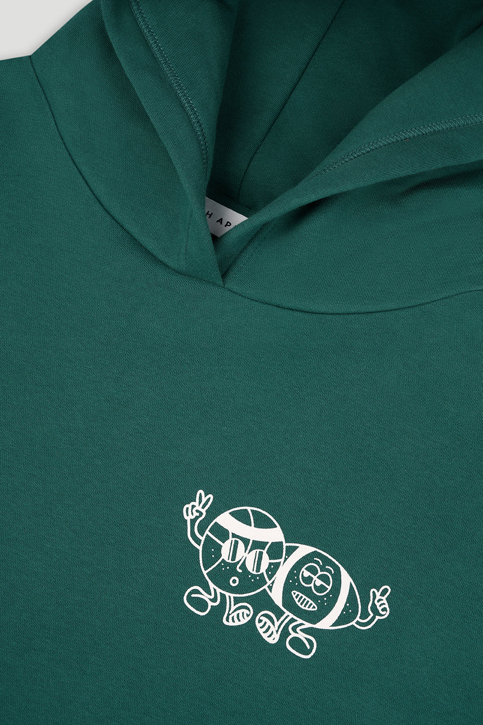 Boyfriend Hoodie Forest Green Cartoon