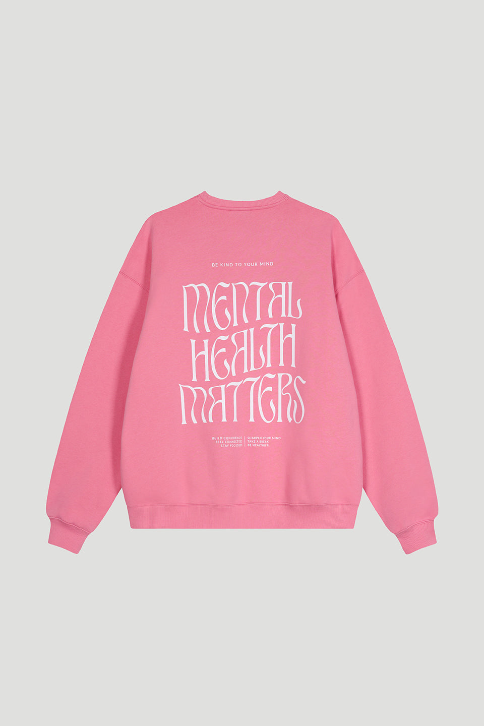 Oversized Sweater Mental Health Deep Pink