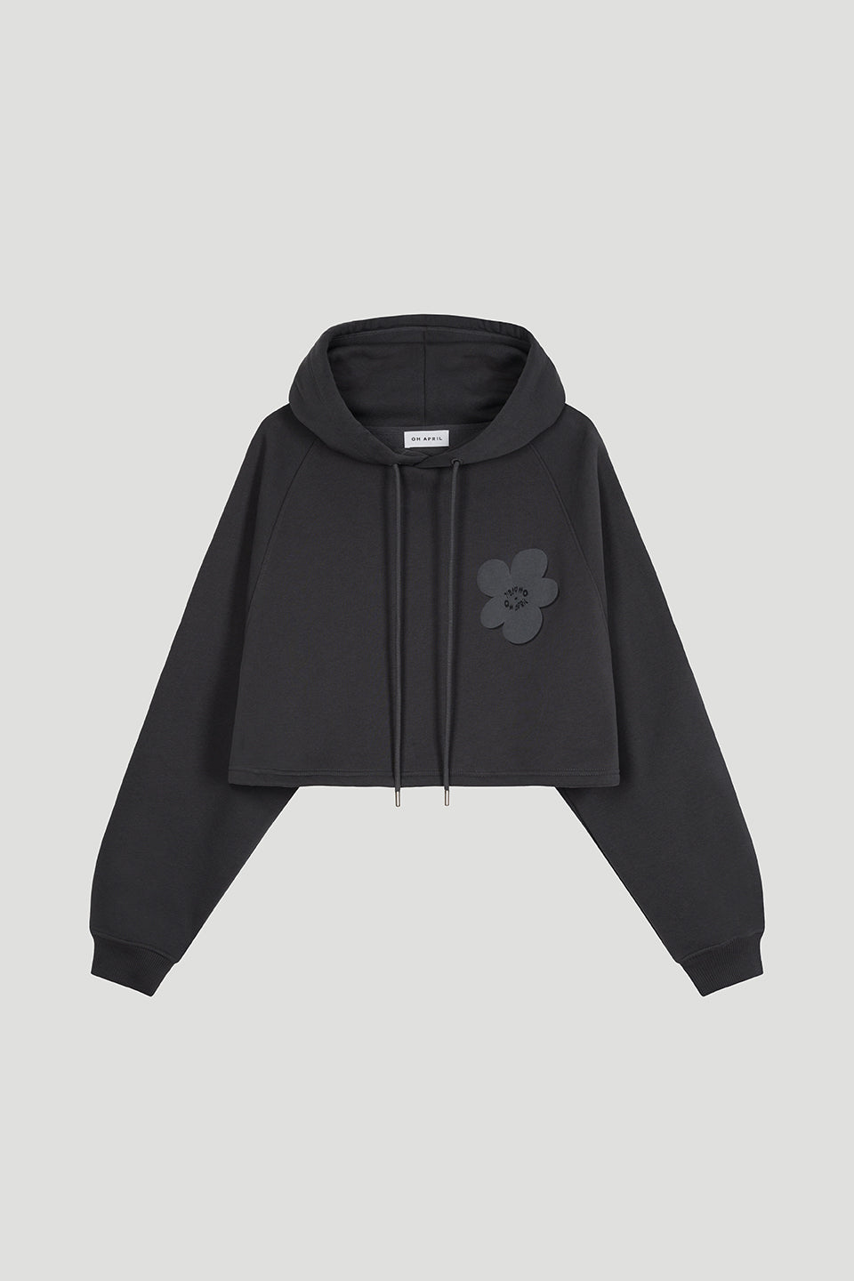 Koa Cropped Hoodie Dark Iron