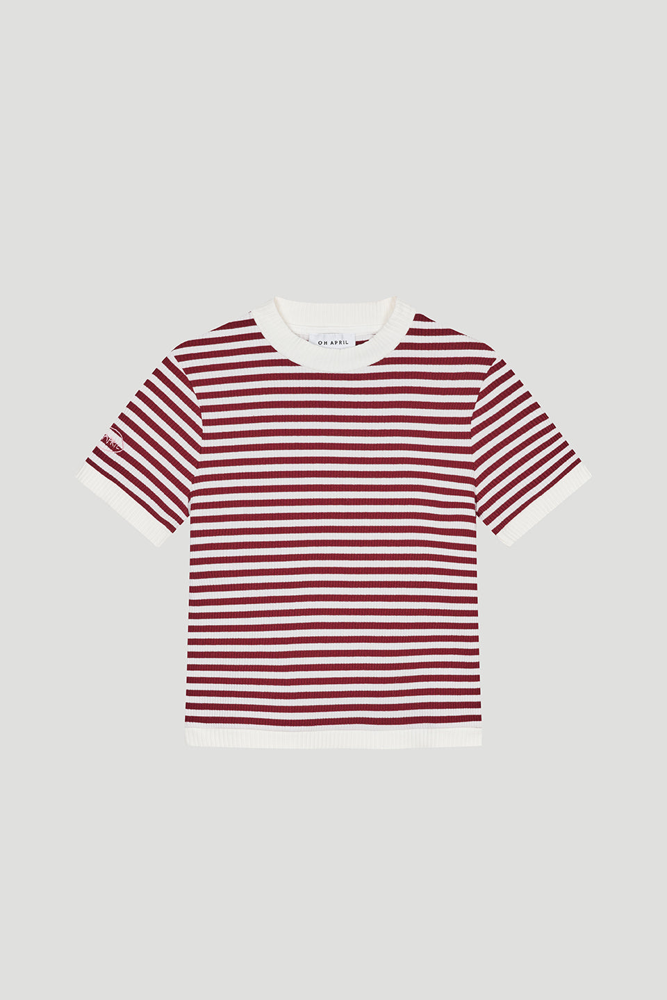 Nuala Striped Tee Cherrywood