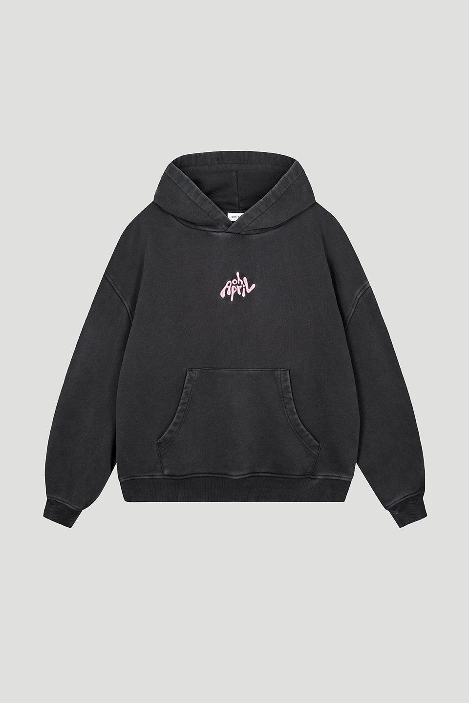 Boyfriend Hoodie Fluffy Dark Grey Acid