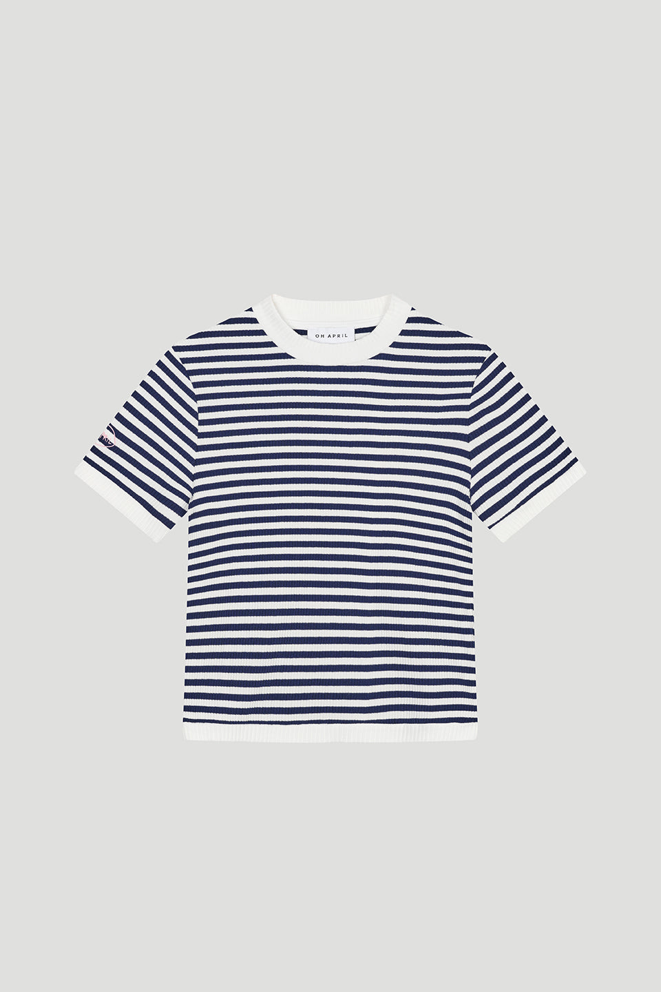 Nuala Striped Tee Blackberry