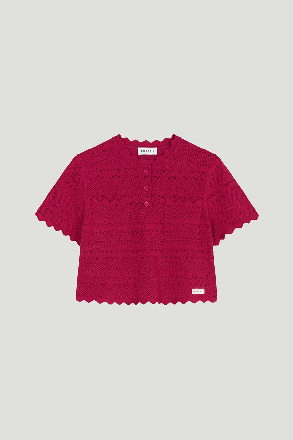 Serin Knit T-Shirt Berry Whip