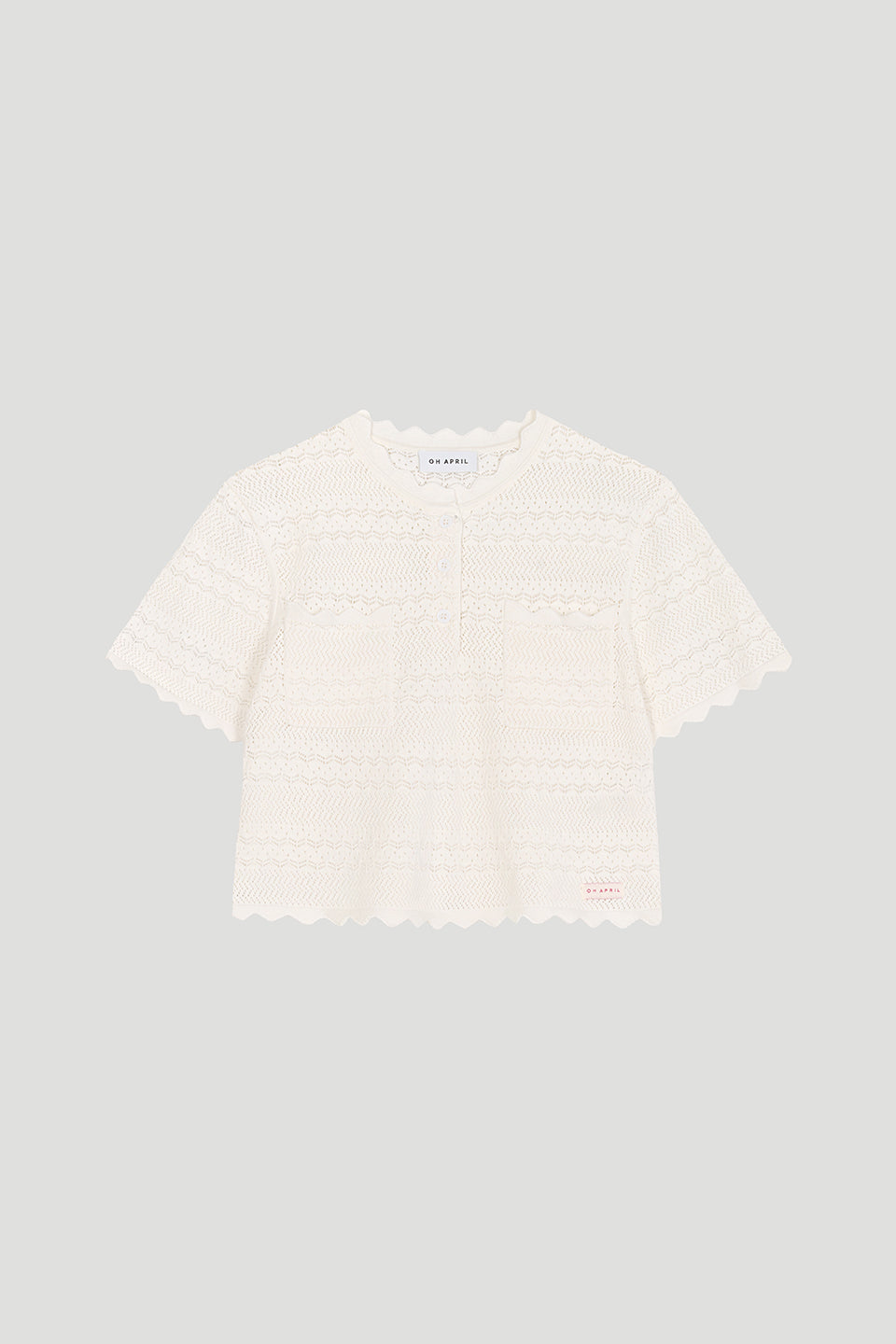 Serin Knit T-Shirt Off White