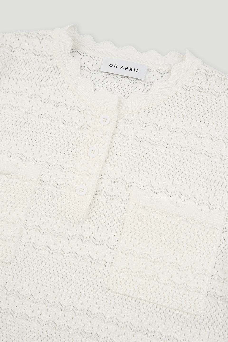 Serin Knit T-Shirt Off White