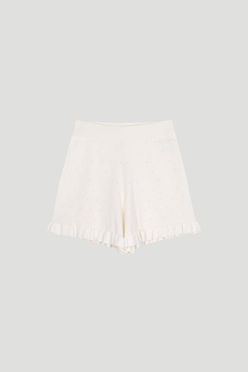 Lilou Knit Shorts Off White
