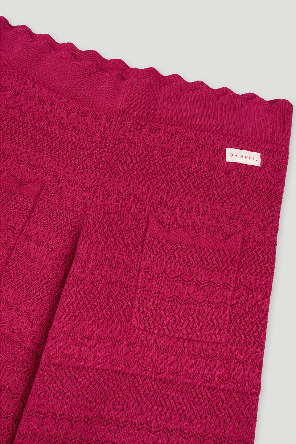 Aurea Flared Knit Pants Berry Whip