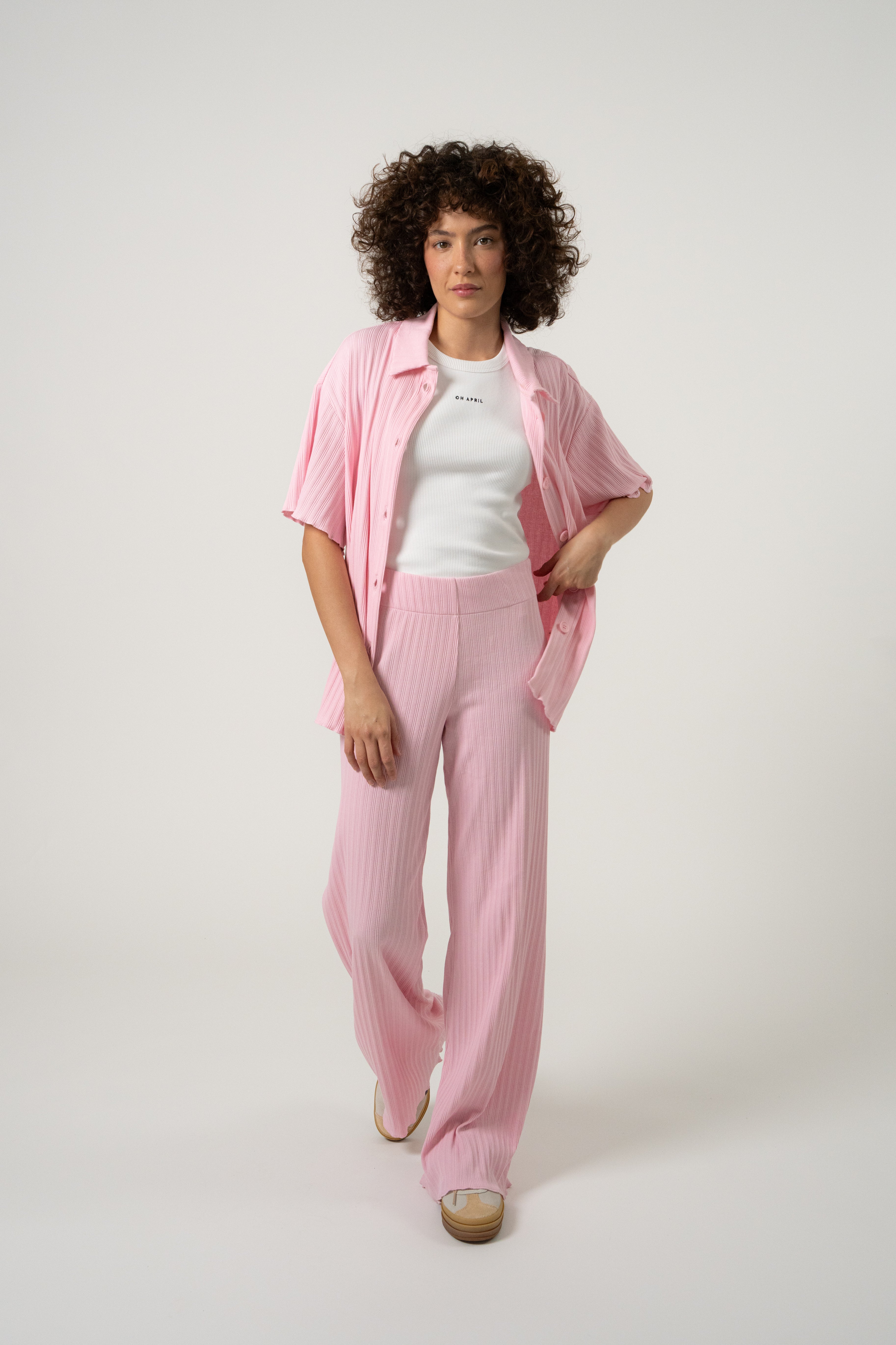 Eira Flared Pants Baby Rose