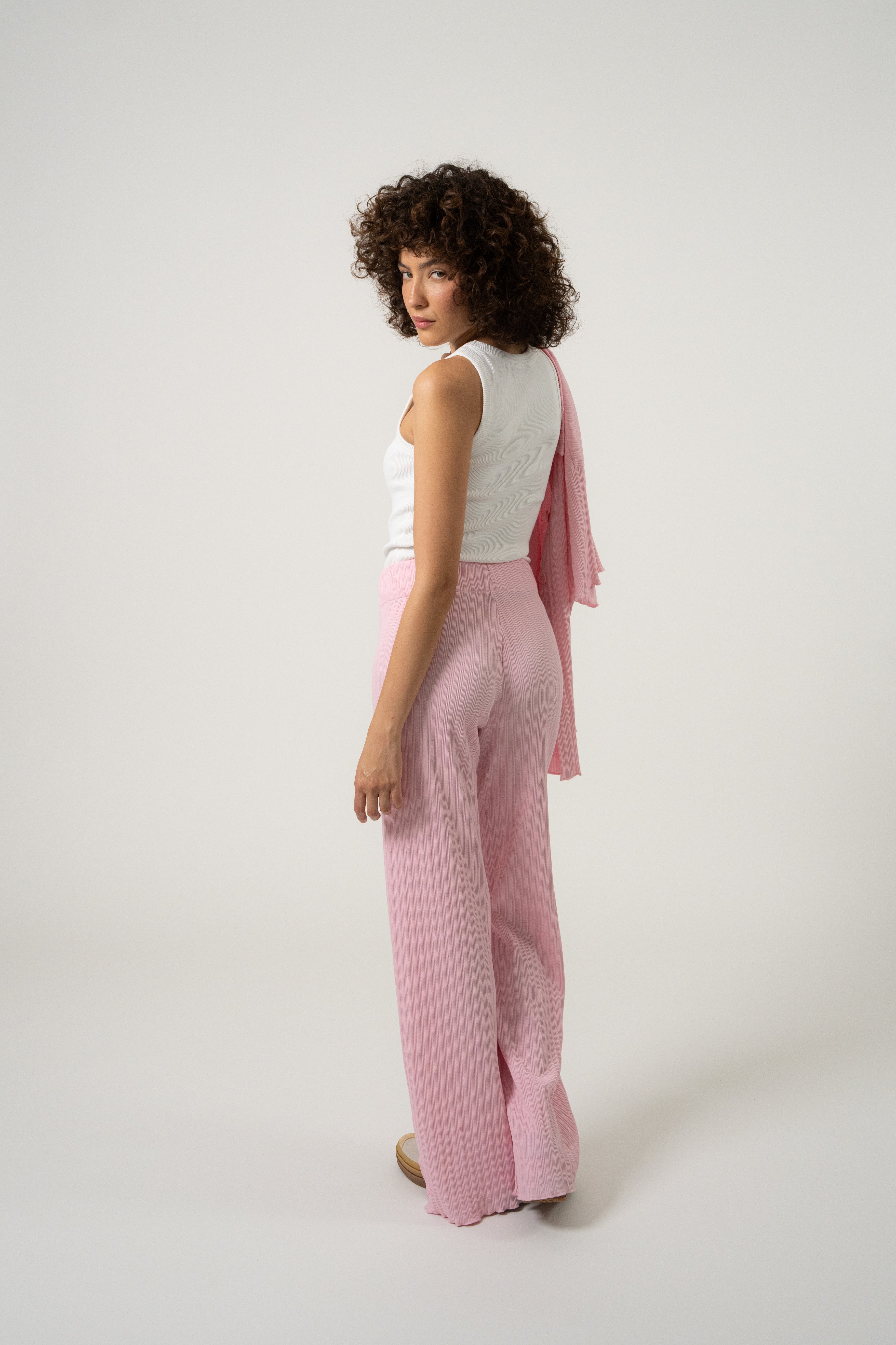 Eira Flared Pants Baby Rose