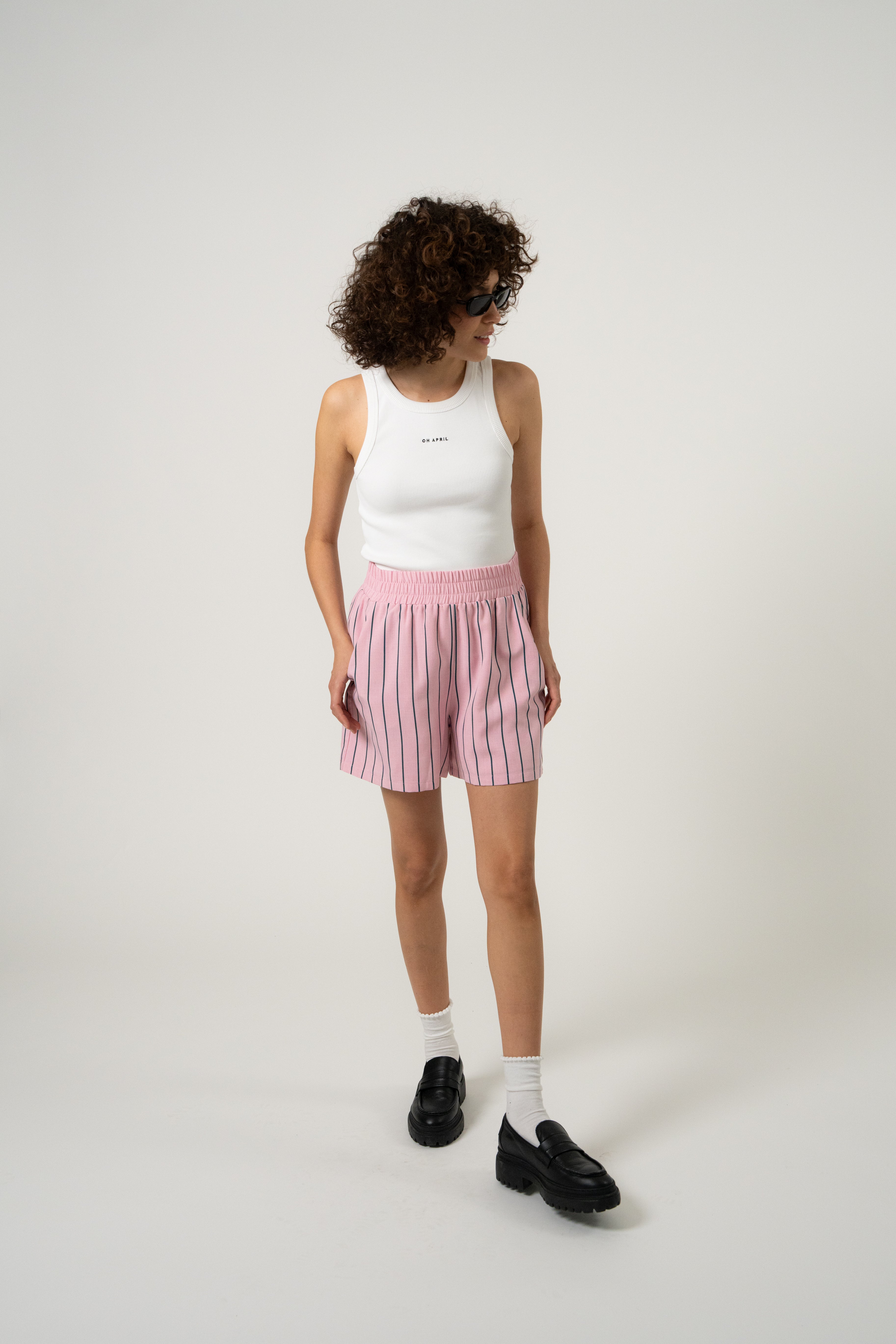 Olia Shorts Baby Rose Stripe