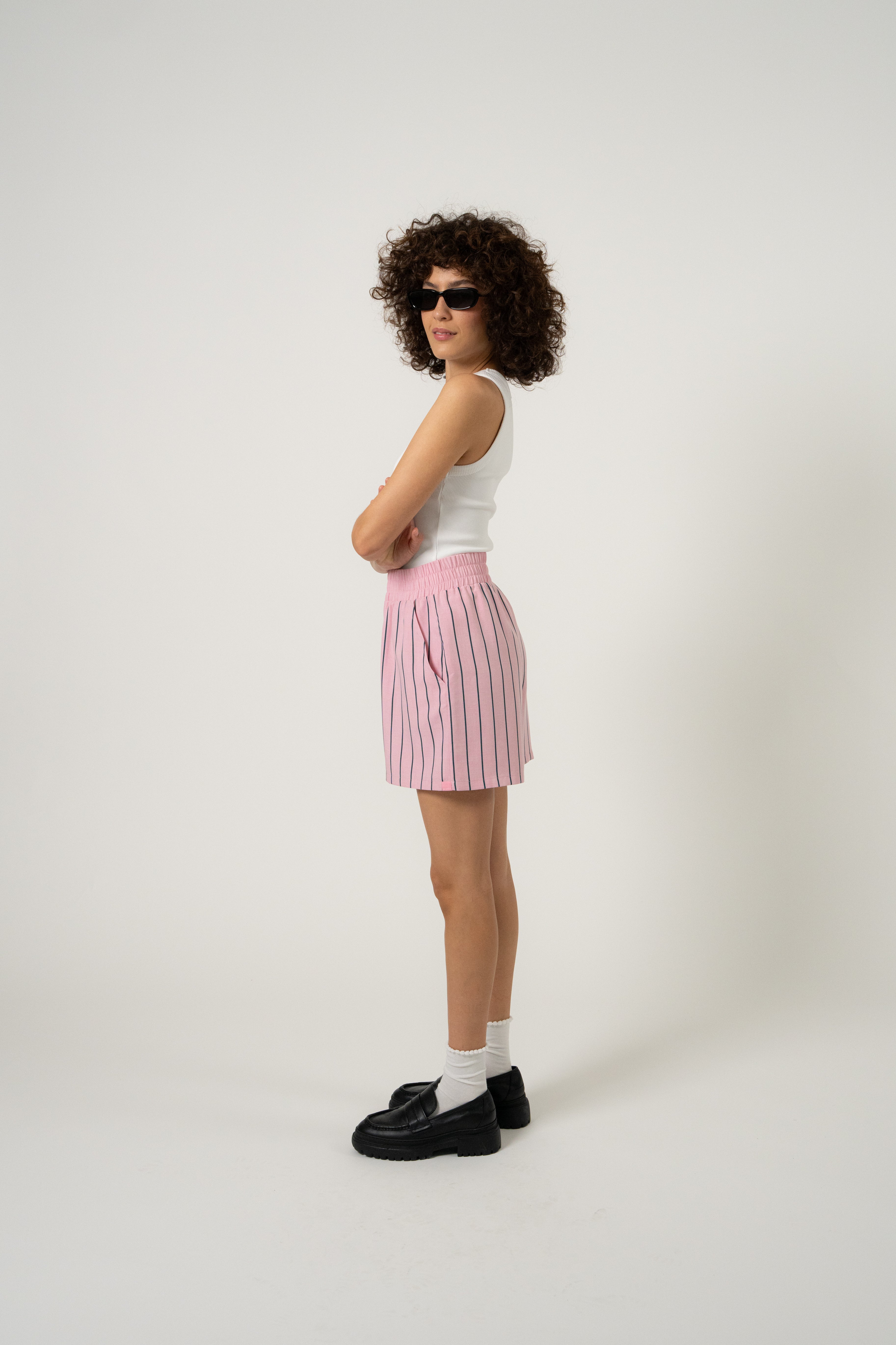 Olia Shorts Baby Rose Stripe