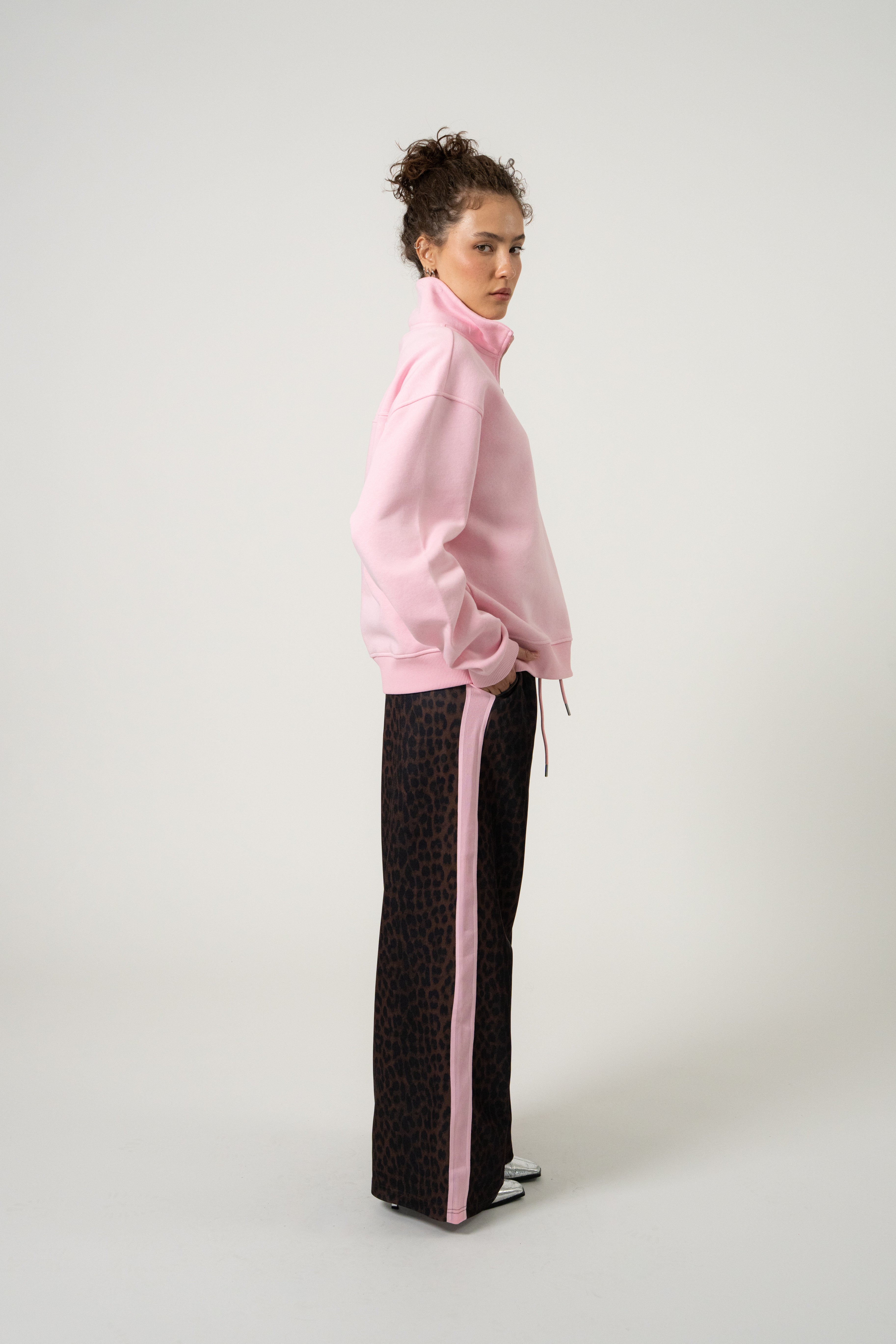 Georgia Half-Zip Sweater Baby Rose