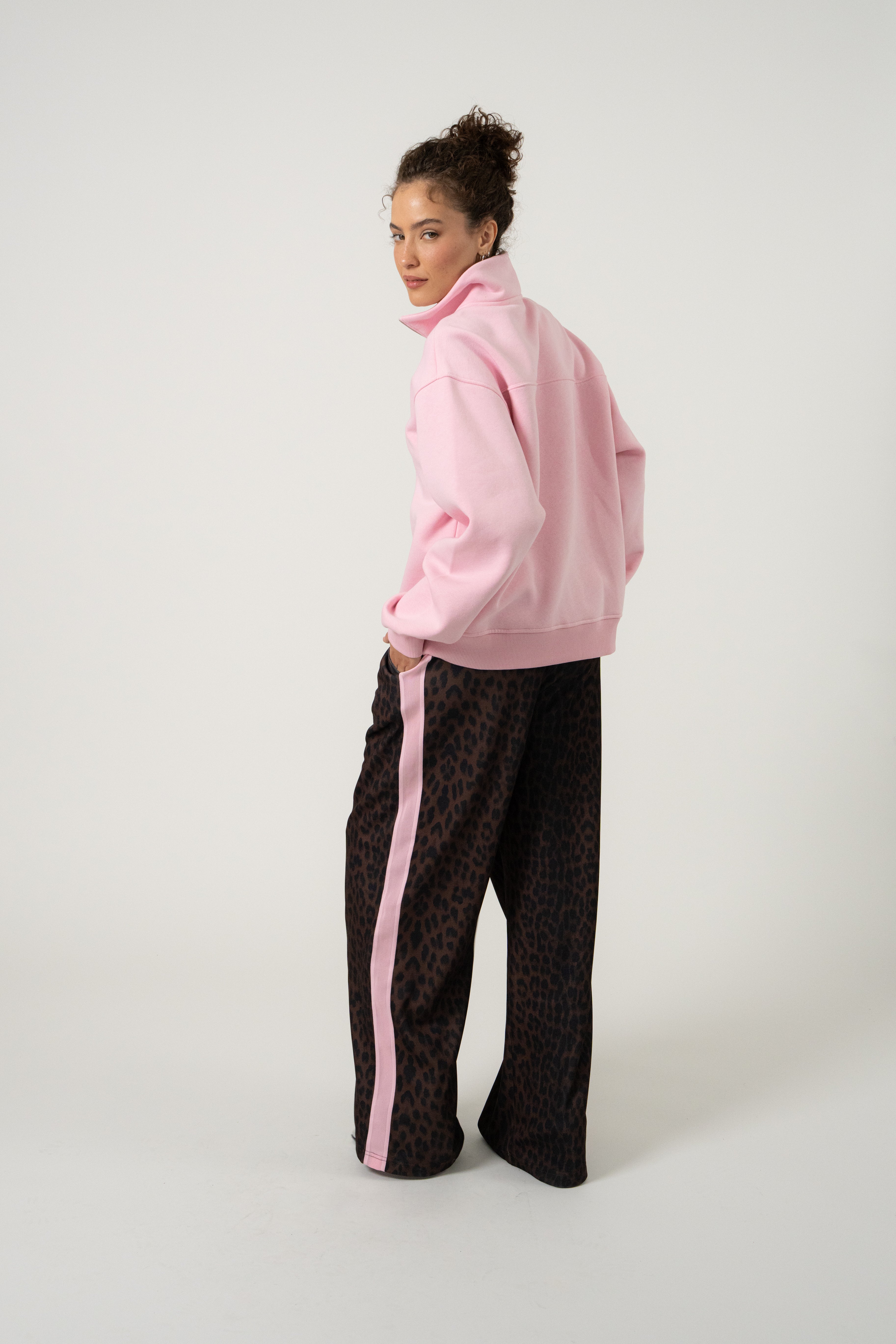 Georgia Half-Zip Sweater Baby Rose