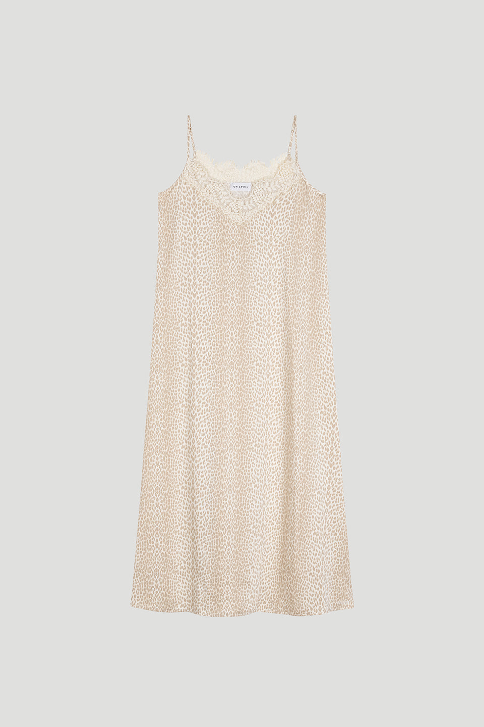 Alma A-Line Dress Micro Leo Beige