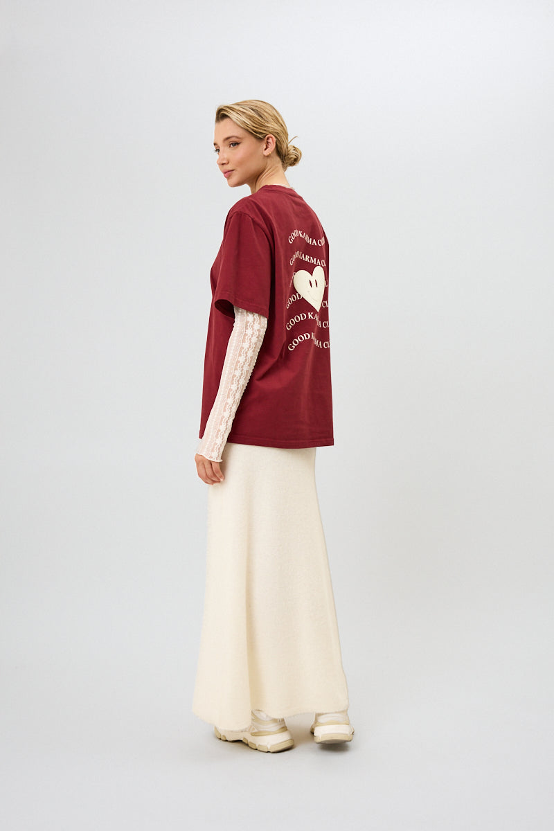 BF T-Shirt Good Karma Wave Merlot