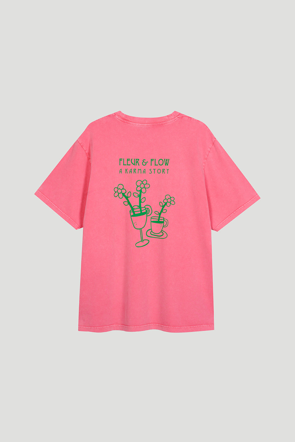 Boyfriend T-Shirt Karma Story Raspberry Sorbet Acid