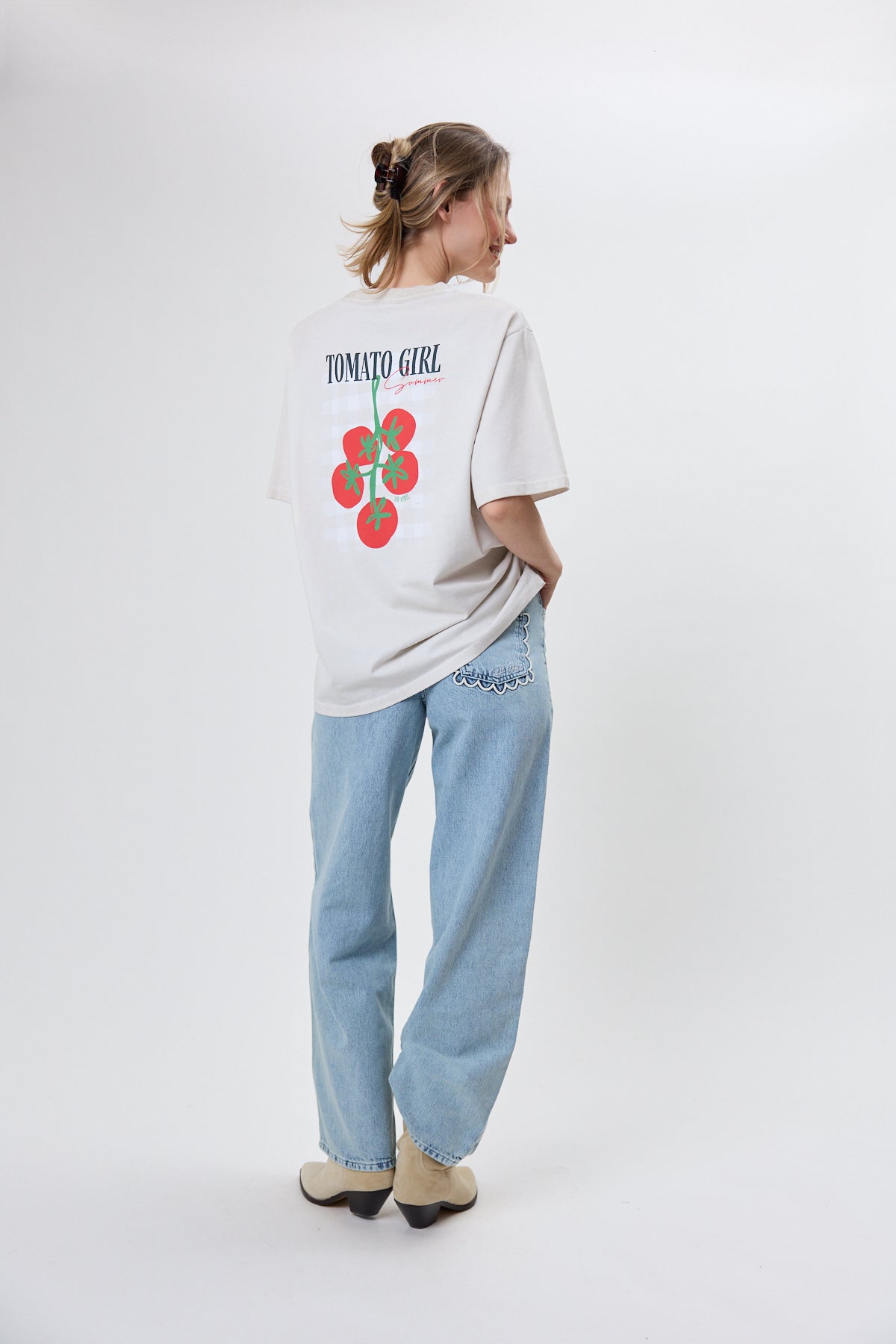BF T-Shirt Tomato Girl White Vintage