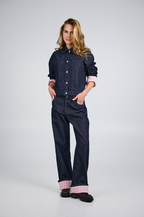 Clara Denim Jacket Denim Dark Blue