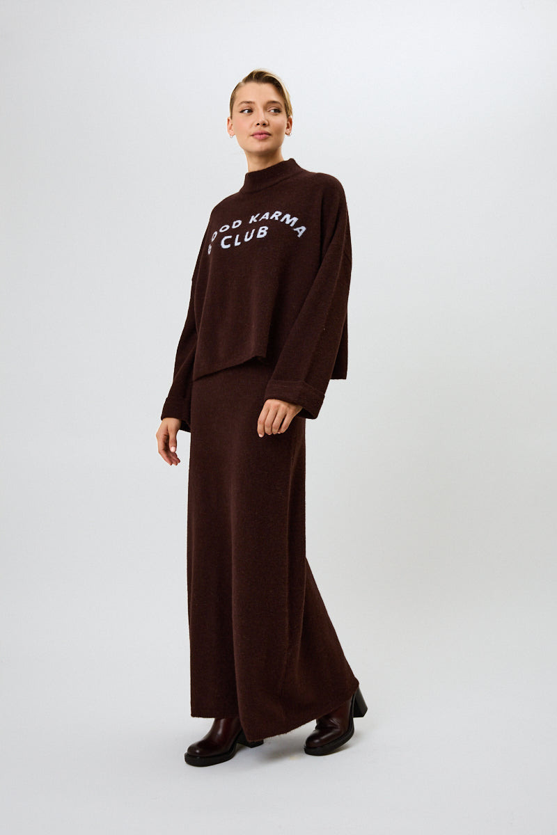 Insa Knit Skirt Truffle
